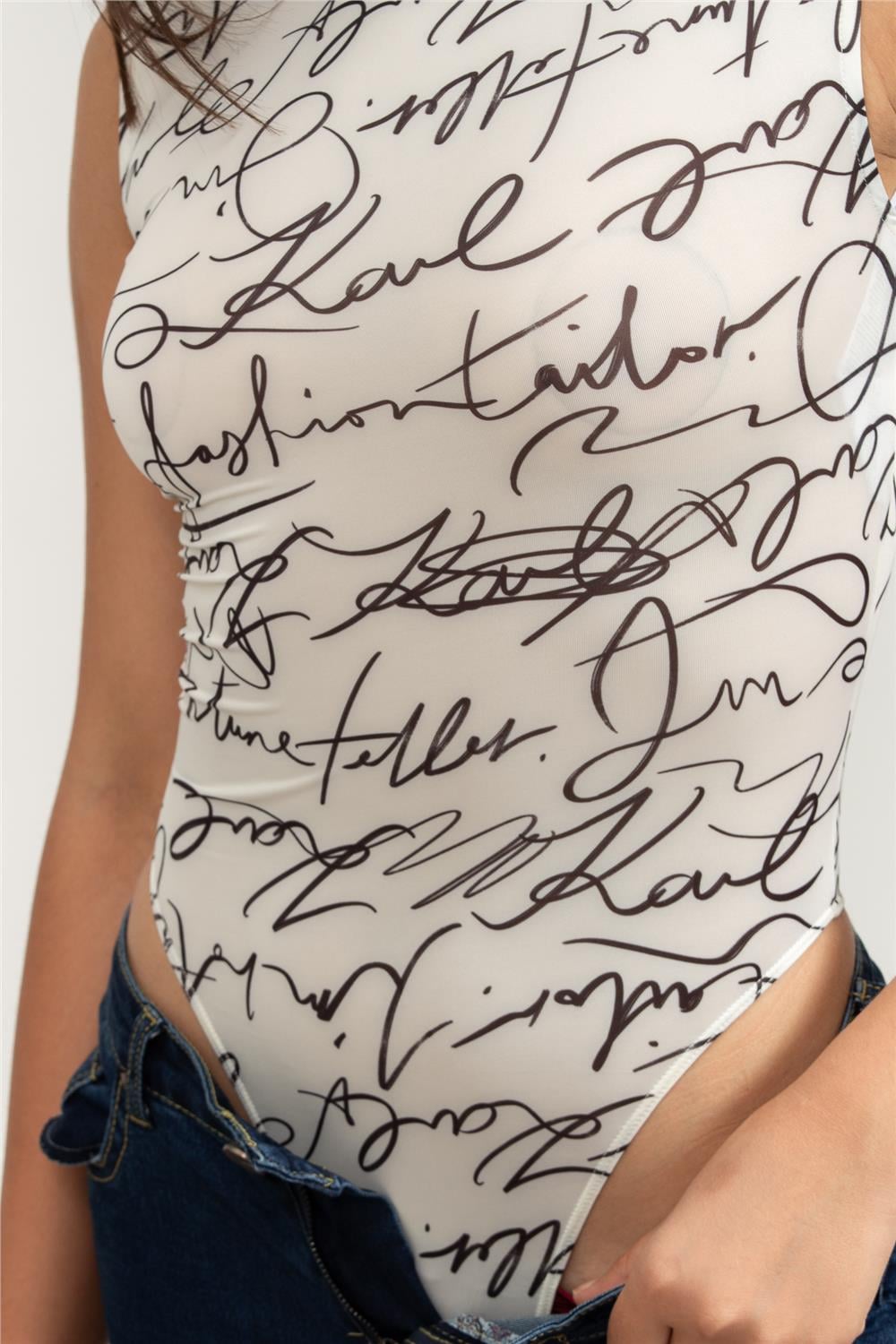 Karl Lagerfeld Kadın Bodysuit