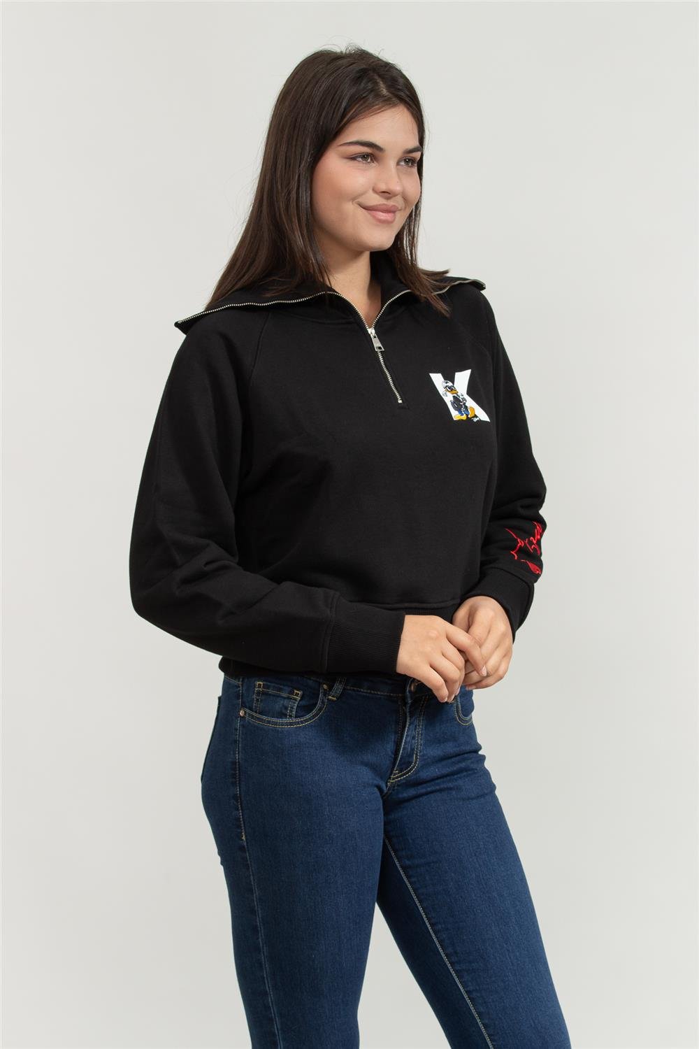 Karl Lagerfeld Kadın Fermuarlı Sweatshirt