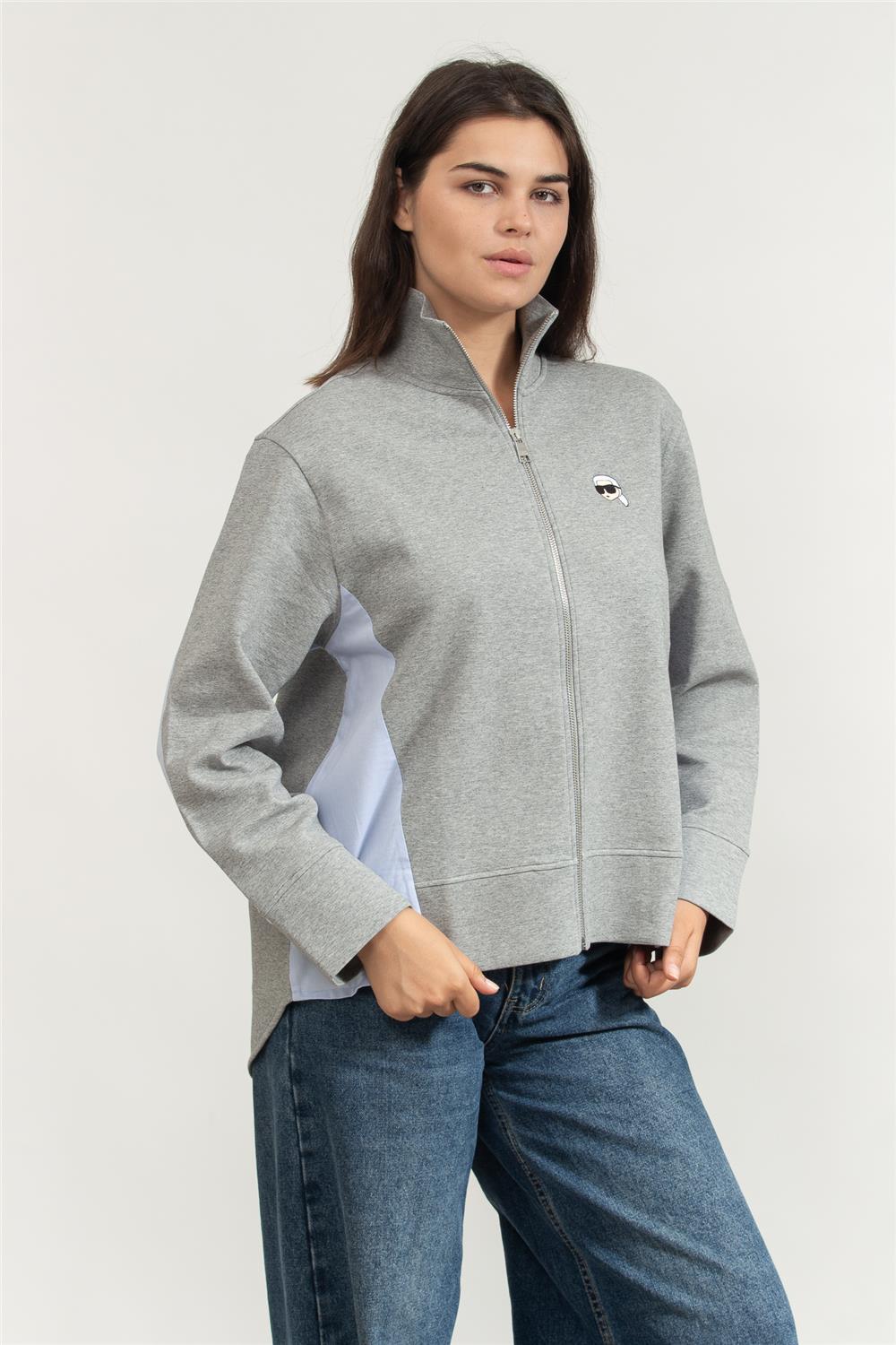Karl Lagerfeld Kadın Fermuarlı Sweatshirt