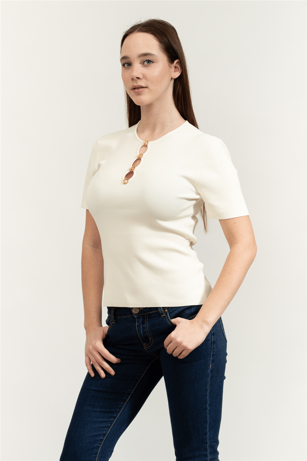 Karl Lagerfeld Karl Daily Knit Top Kadın Triko