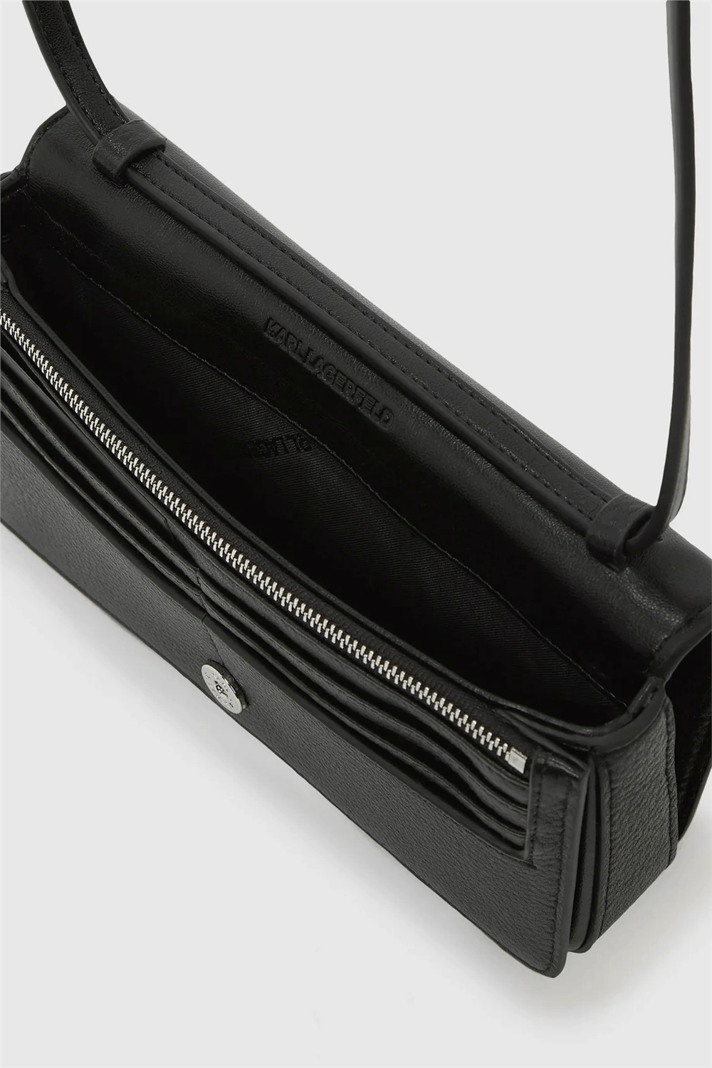 Karl Lagerfeld K/Autograph Patch Mini Flap Cb Kadın Mini Omuz Çantası Siyah