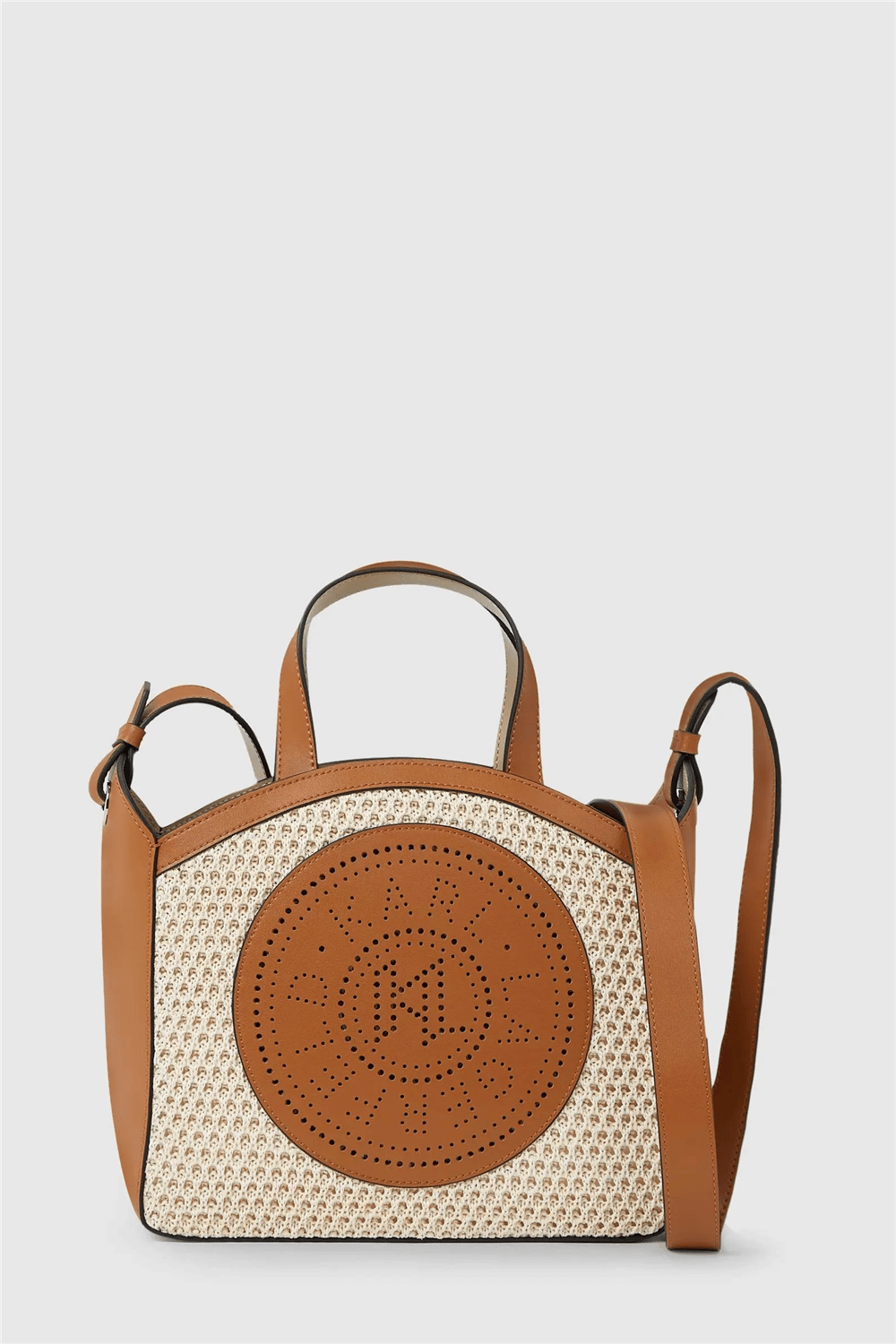Karl Lagerfeld K/Circle Sm Tote Raffia Mesh Kadın Mini Omuz Çantası Çok Renkli