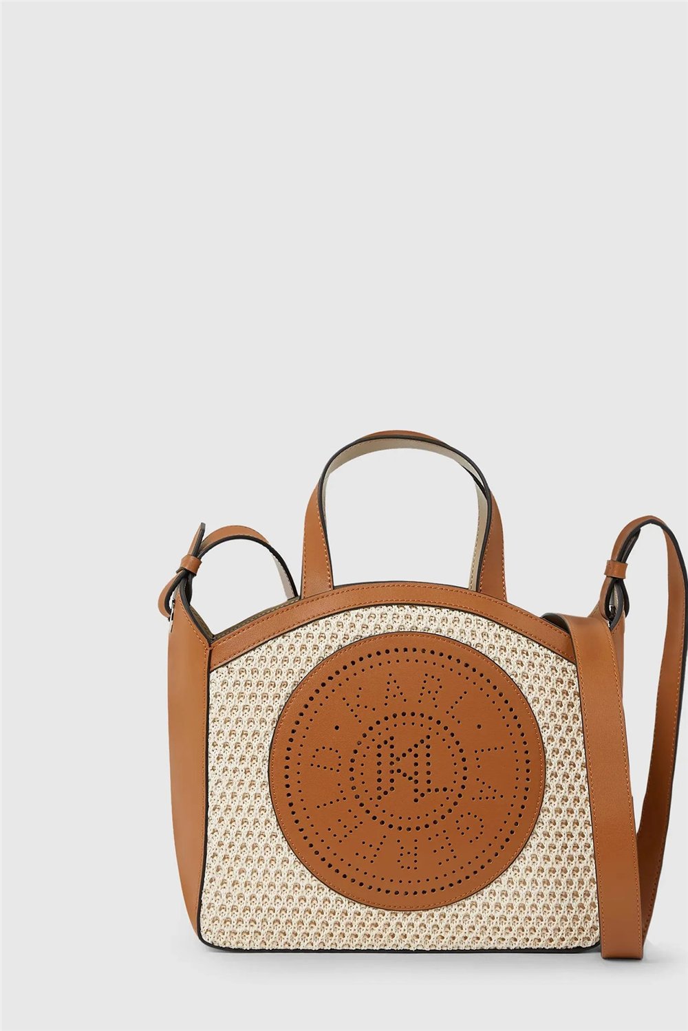 Karl Lagerfeld K/Circle Sm Tote Raffia Mesh Kadın Mini Omuz Çantası Çok Renkli