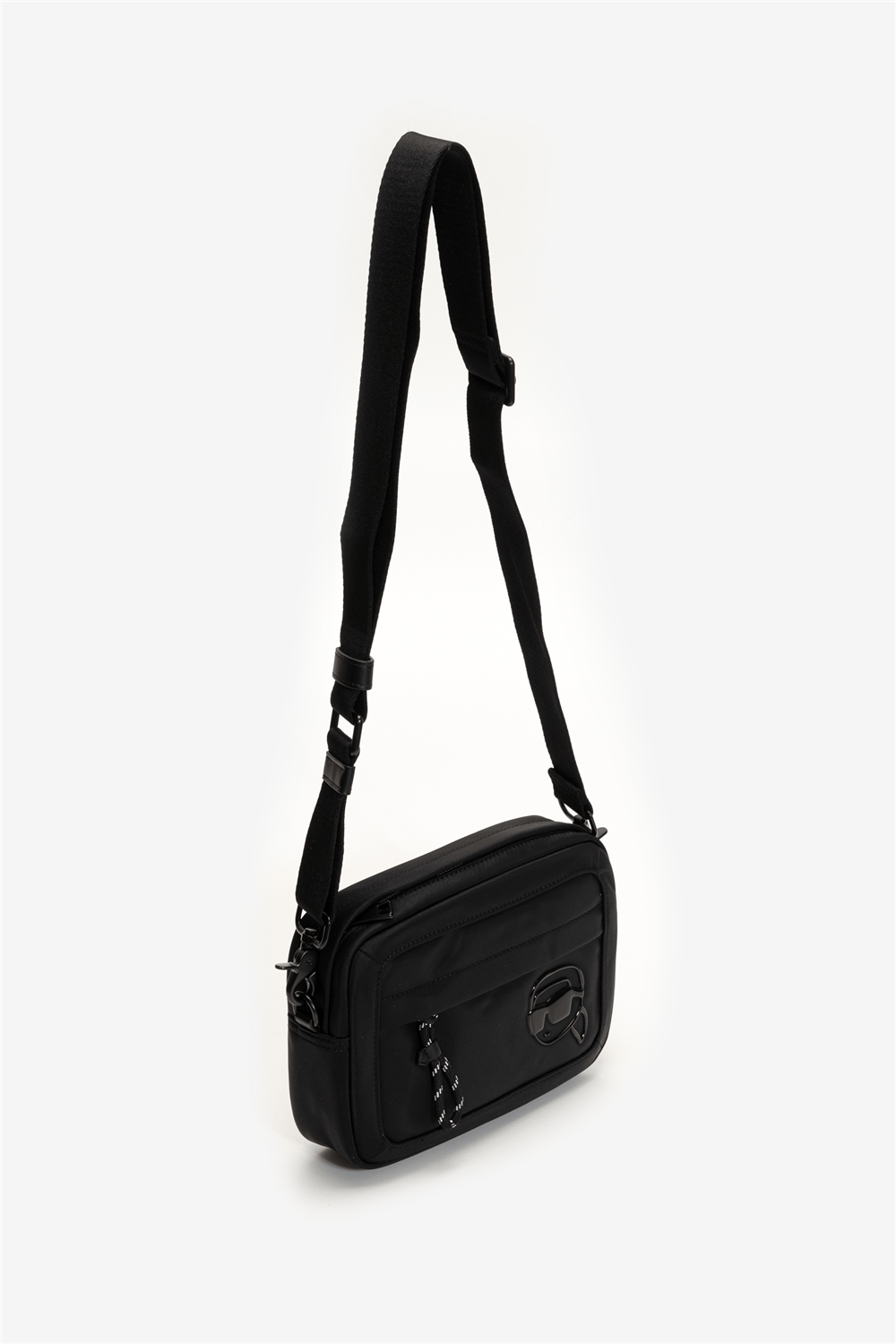 Karl Lagerfeld K/Ikon Nylon Tonal Print Erkek Reporter Çanta