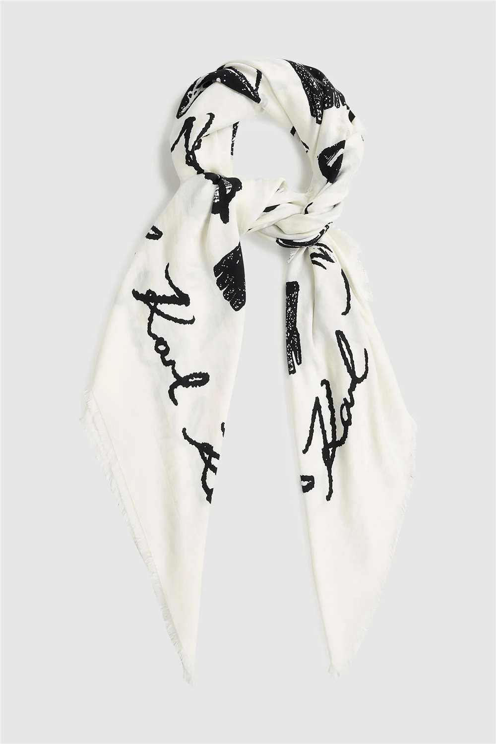 Karl Lagerfeld K/Monogram Jkrd Kadın Atkı Siyah