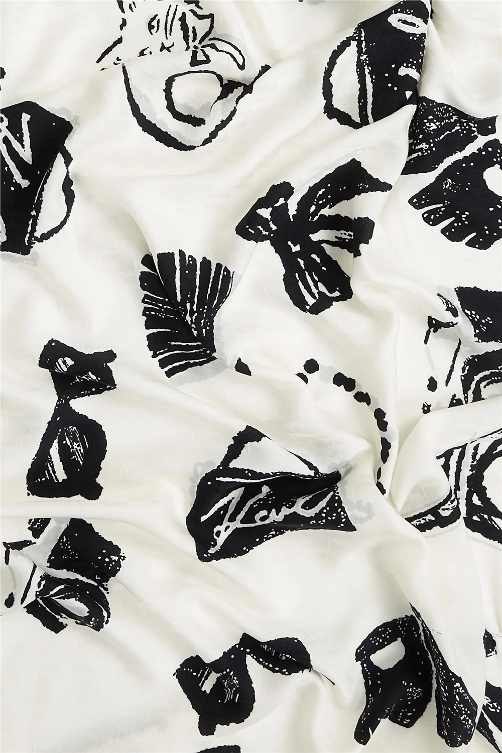 Karl Lagerfeld K/Monogram Jkrd Kadın Atkı Siyah