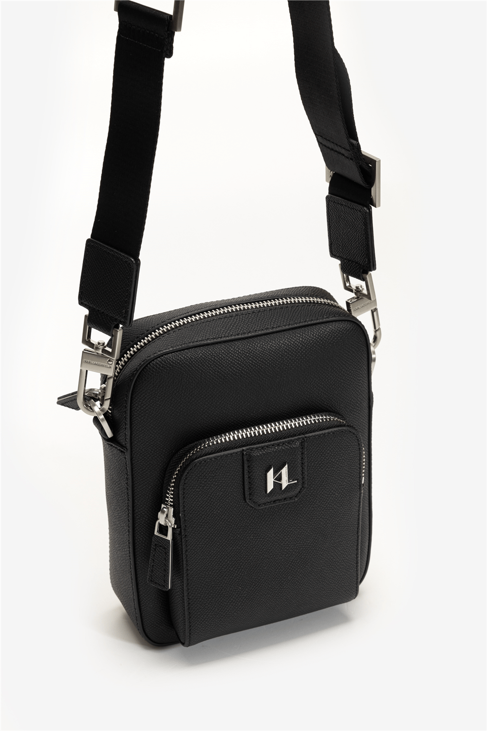 Karl Lagerfeld K/Monogram Leather Erkek Reporter Çanta