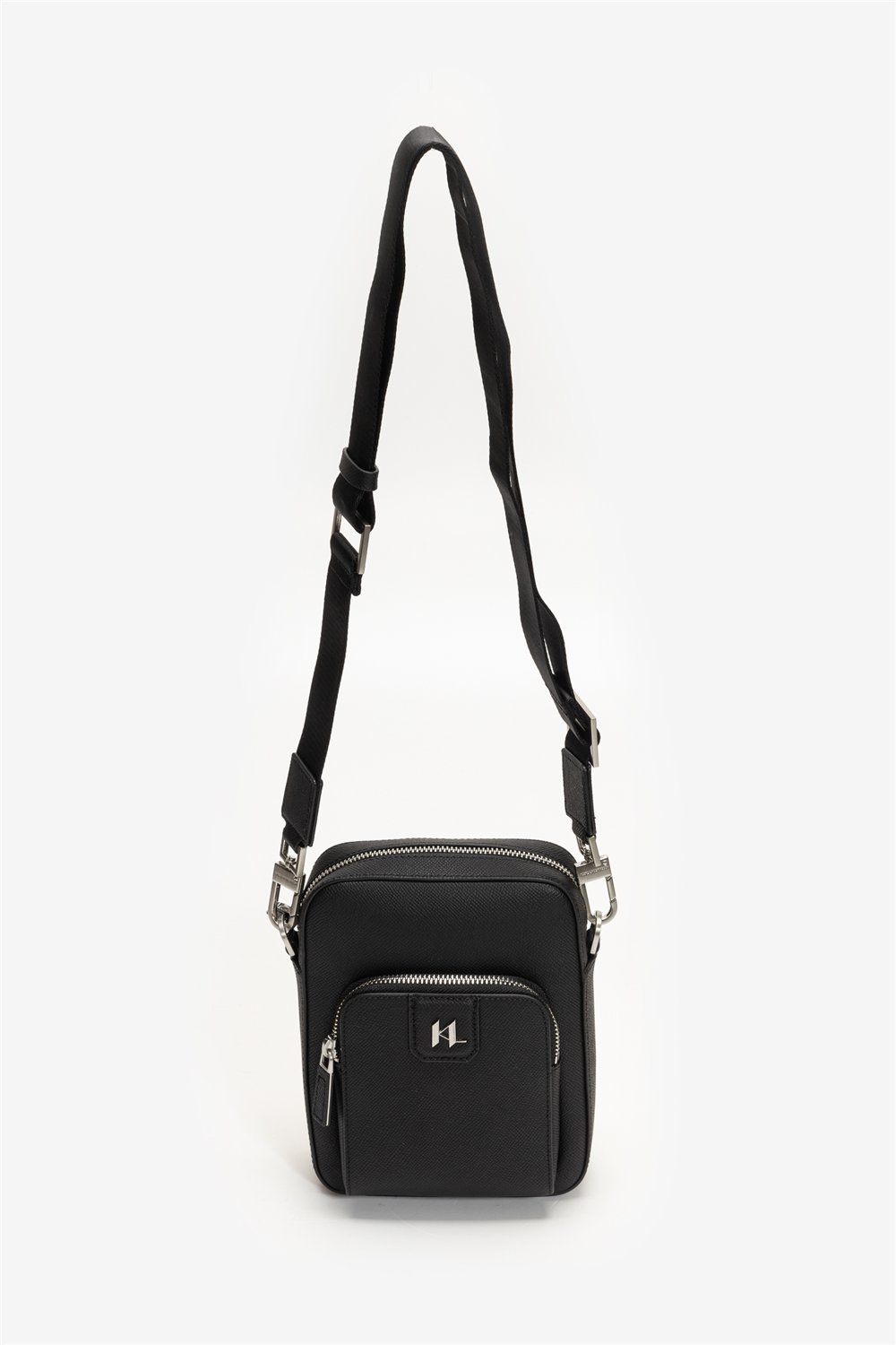 Karl Lagerfeld K/Monogram Leather Erkek Reporter Çanta