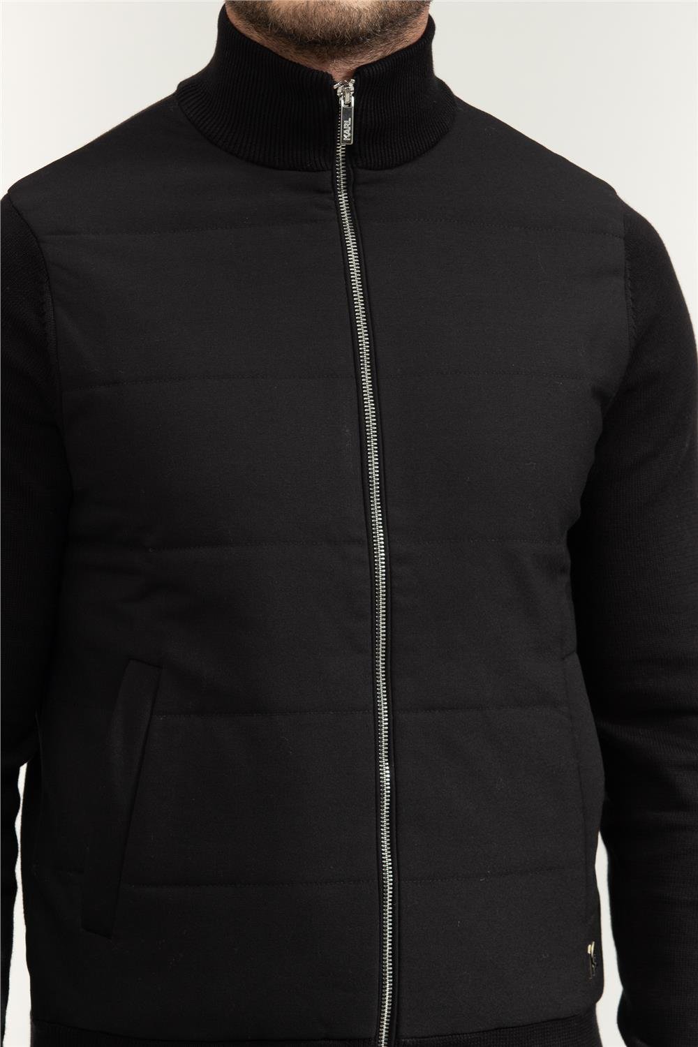 Karl Lagerfeld Knit Zip Jacket Erkek Mont