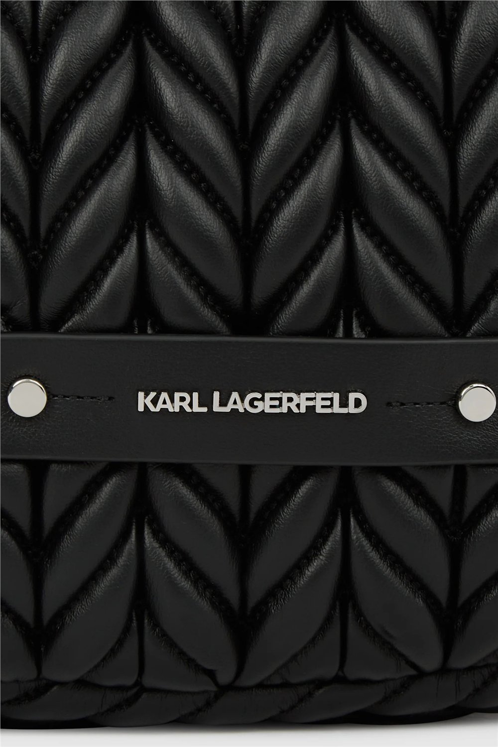 Karl Lagerfeld K/Weave SM Hobo Kadın Mini Omuz Çantası Siyah