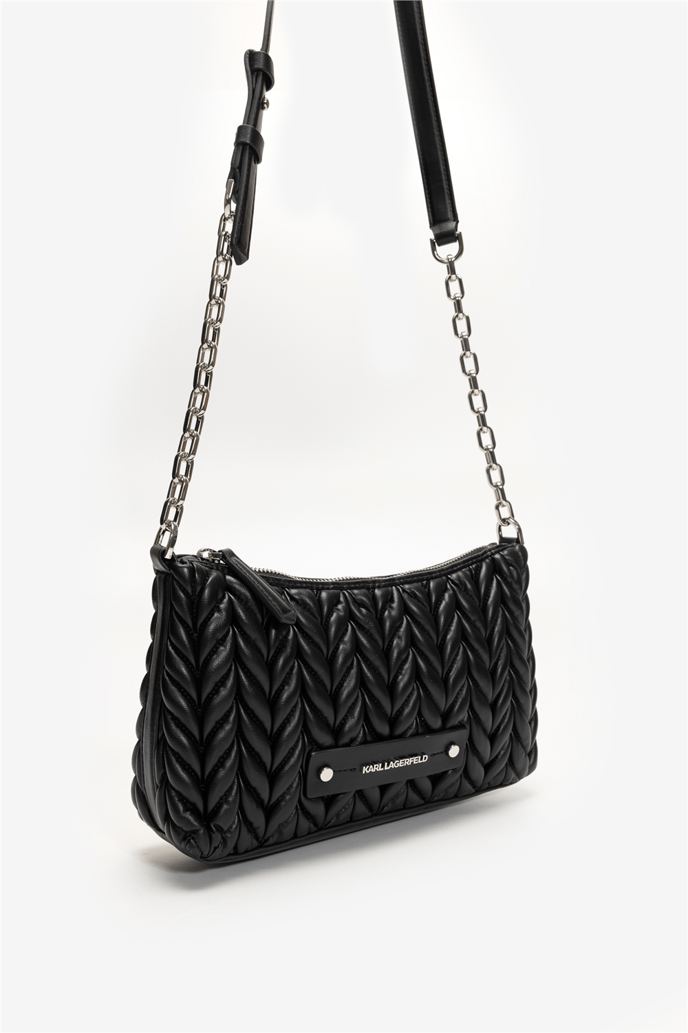 Karl Lagerfeld K/Weave SM Zip Crossbody Kadın Mini Omuz Çantası