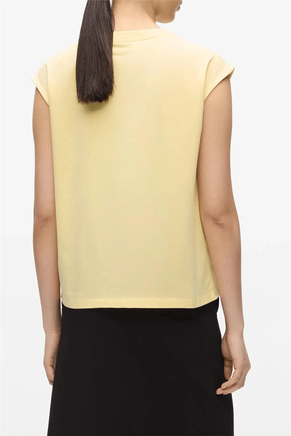 Karl Lagerfeld Signature Hem Tank Top Kadın Bisiklet Yaka T-Shirt