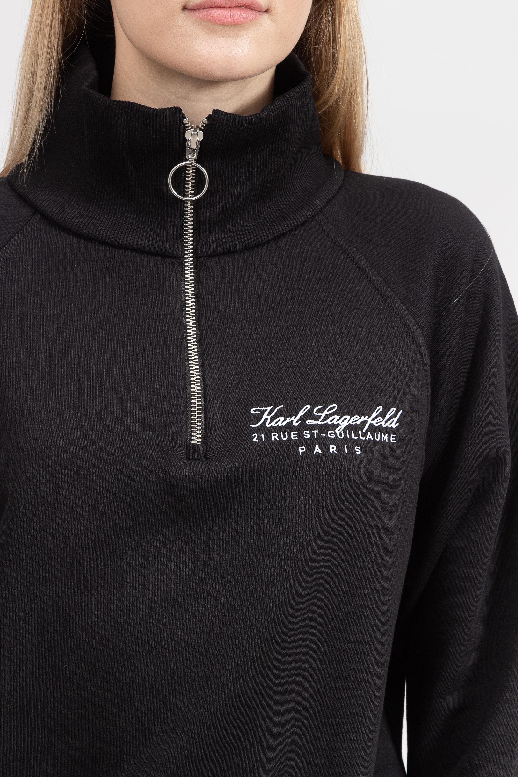 Karl Lagerfeld Signature Kadın Fermuarlı Sweatshirt