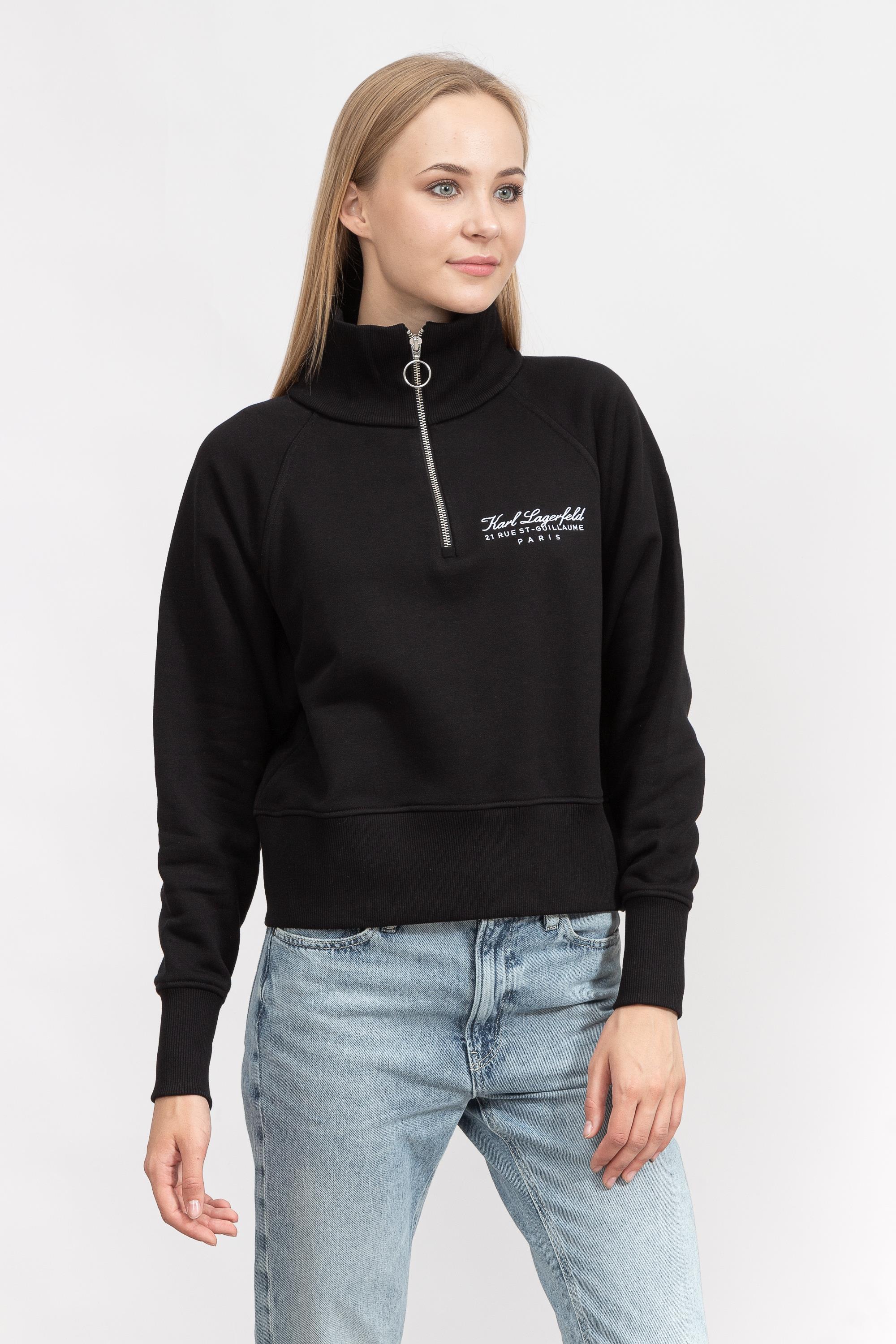 Karl Lagerfeld Signature Kadın Fermuarlı Sweatshirt