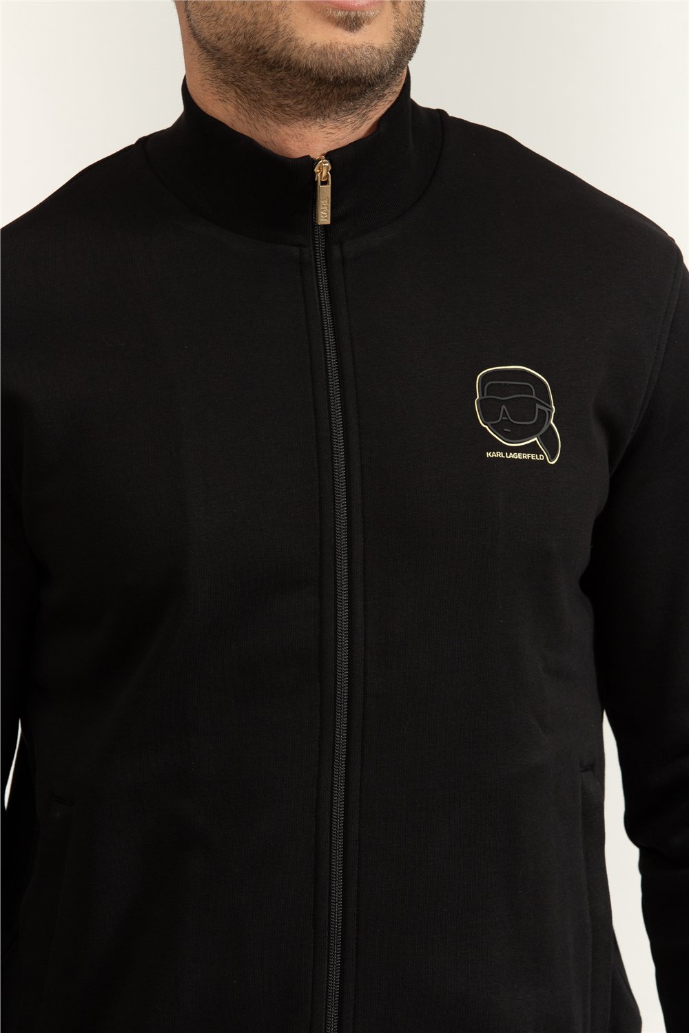 Karl Lagerfeld Sweat Zip Jacket Erkek Fermuarlı Sweatshirt
