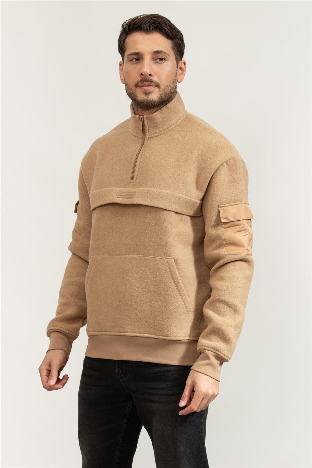 Karl Lagerfeld Troyer Erkek Fermuarlı Sweatshirt