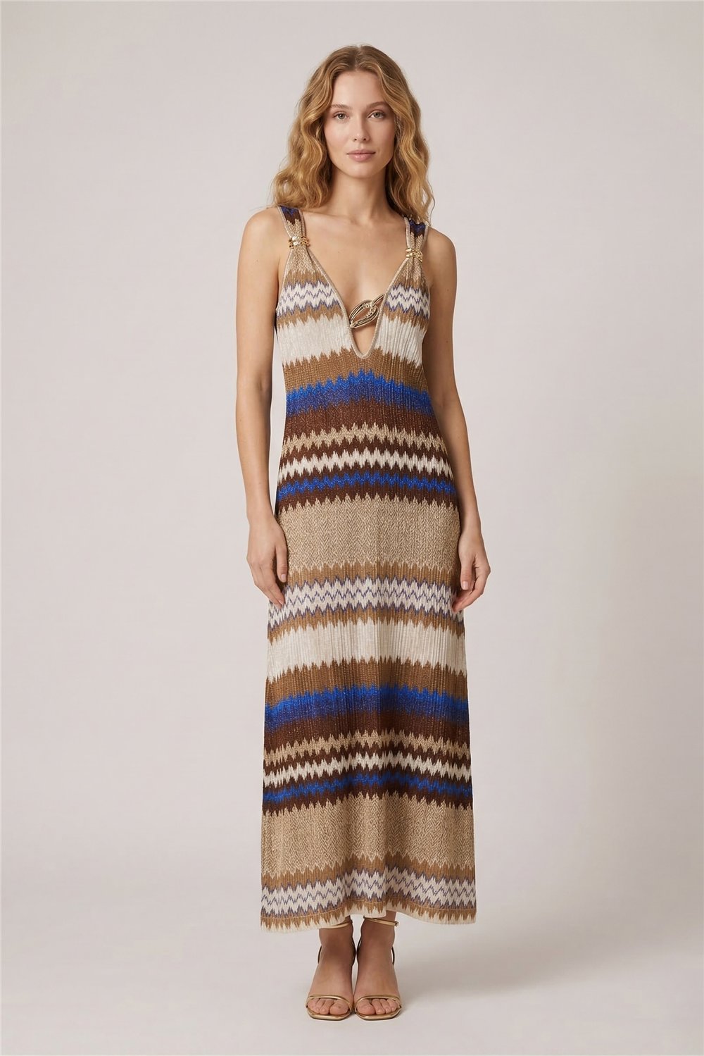 Lalamia Kadın Missoni Simli Elbise