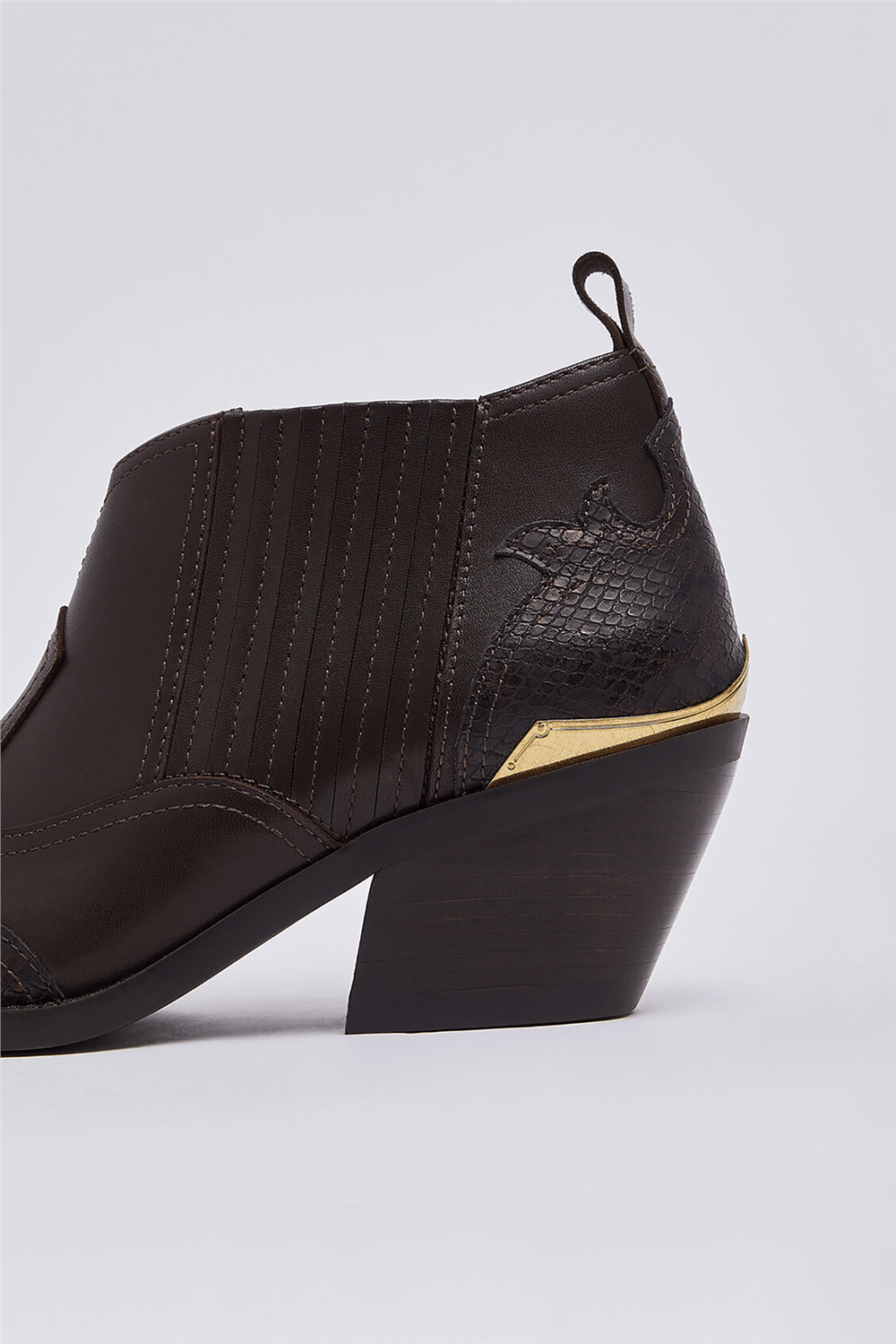 Liu Jo Austin 04 - Ankle Boot Calf Leather/Printed Moka Kadın Bot