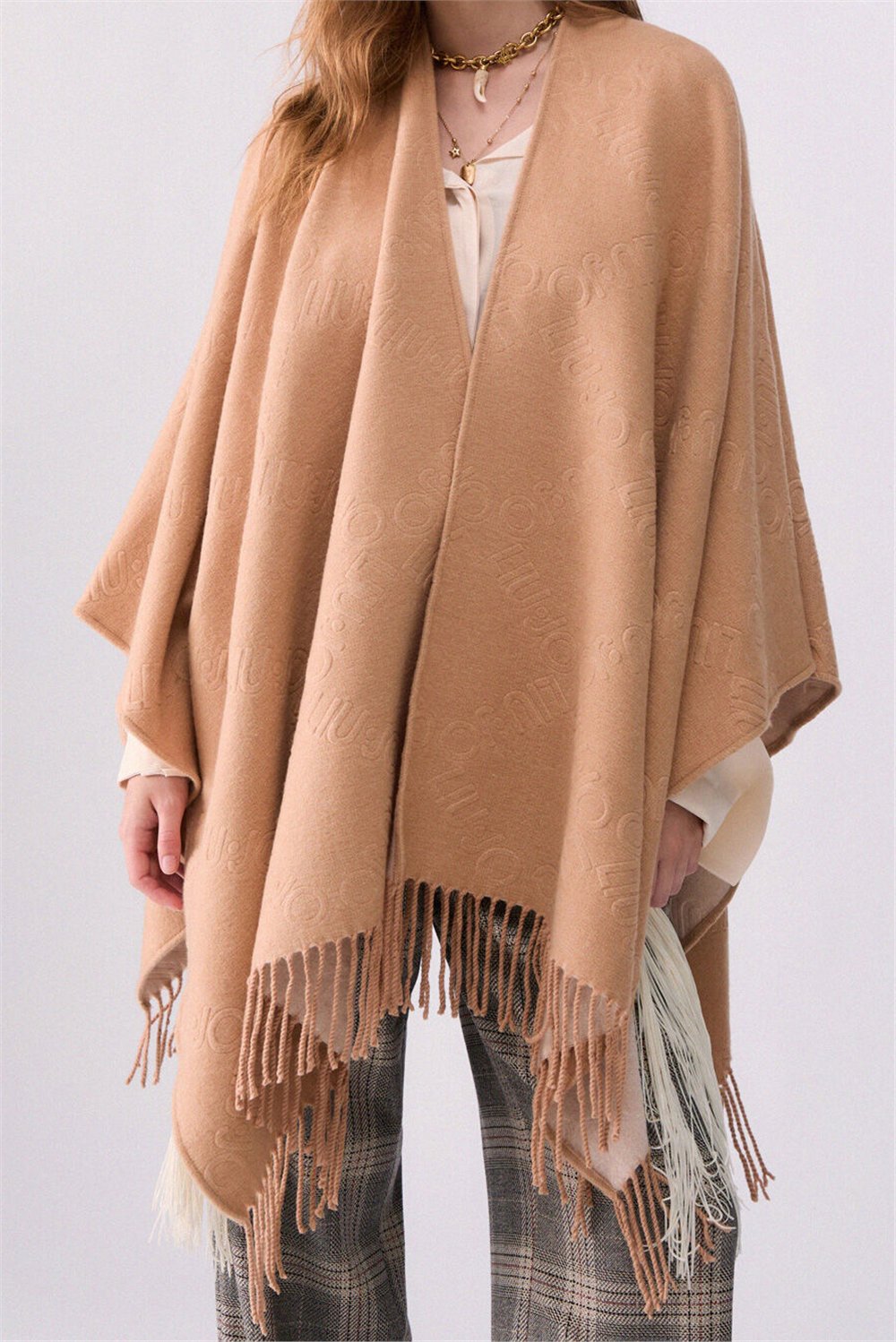 Liu Jo Cappa/Poncho Tessut3 Kadın Panço Çok Renkli