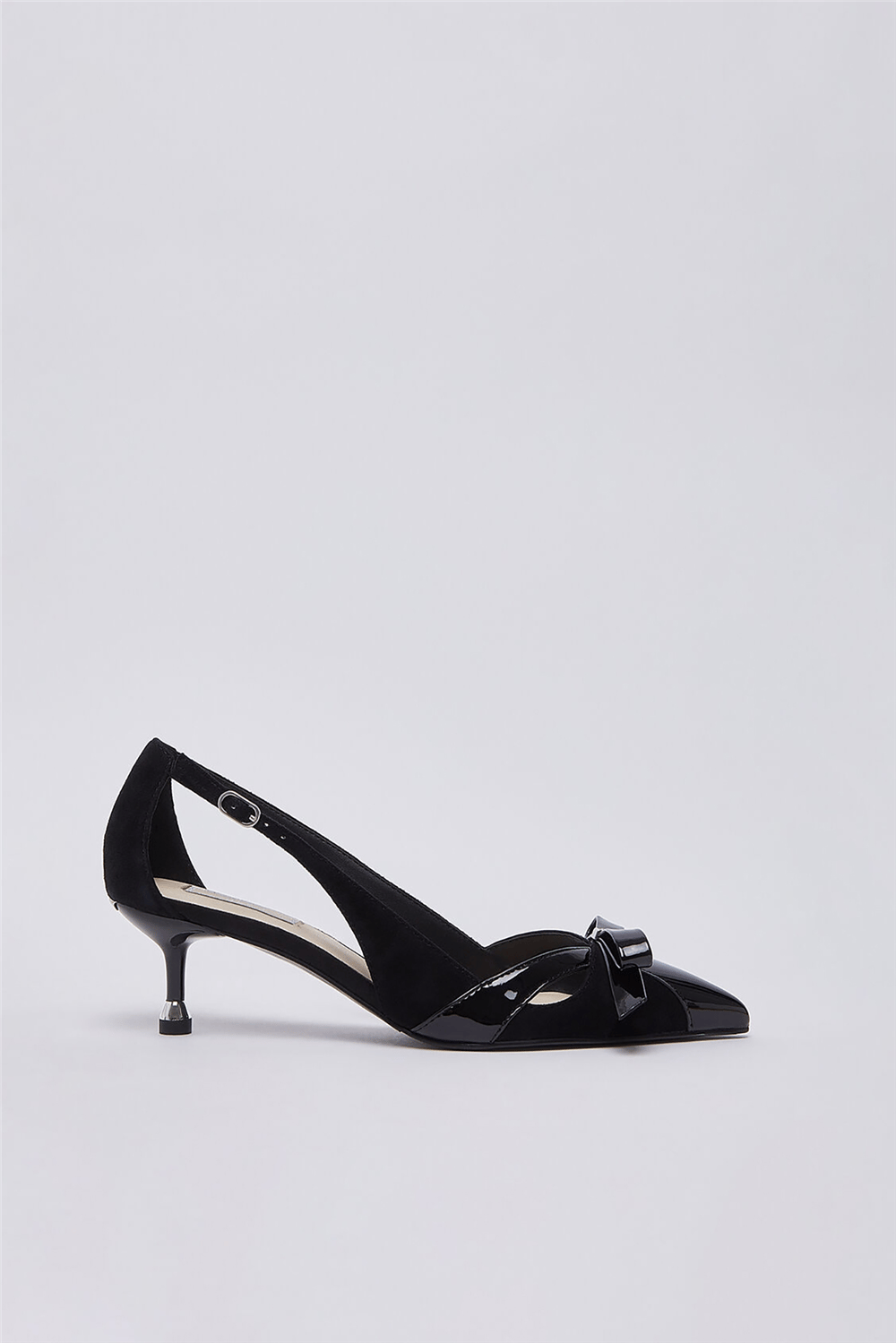 Liu Jo Deva 21 - Decollete Kid Suede/Patent Black Kadın Topuklu Ayakkabı Siyah