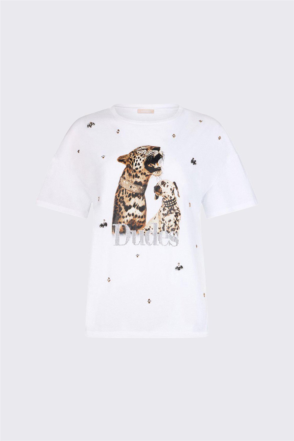 Liu Jo Ecs T-Shirt Moda M/C Kadın Bisiklet Yaka T-Shirt