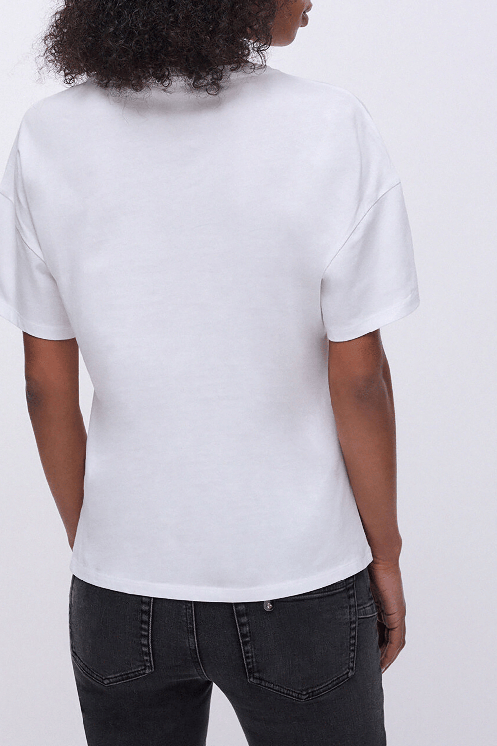 Liu Jo Ecs T-Shirt Moda M/C Kadın Bisiklet Yaka T-Shirt Beyaz