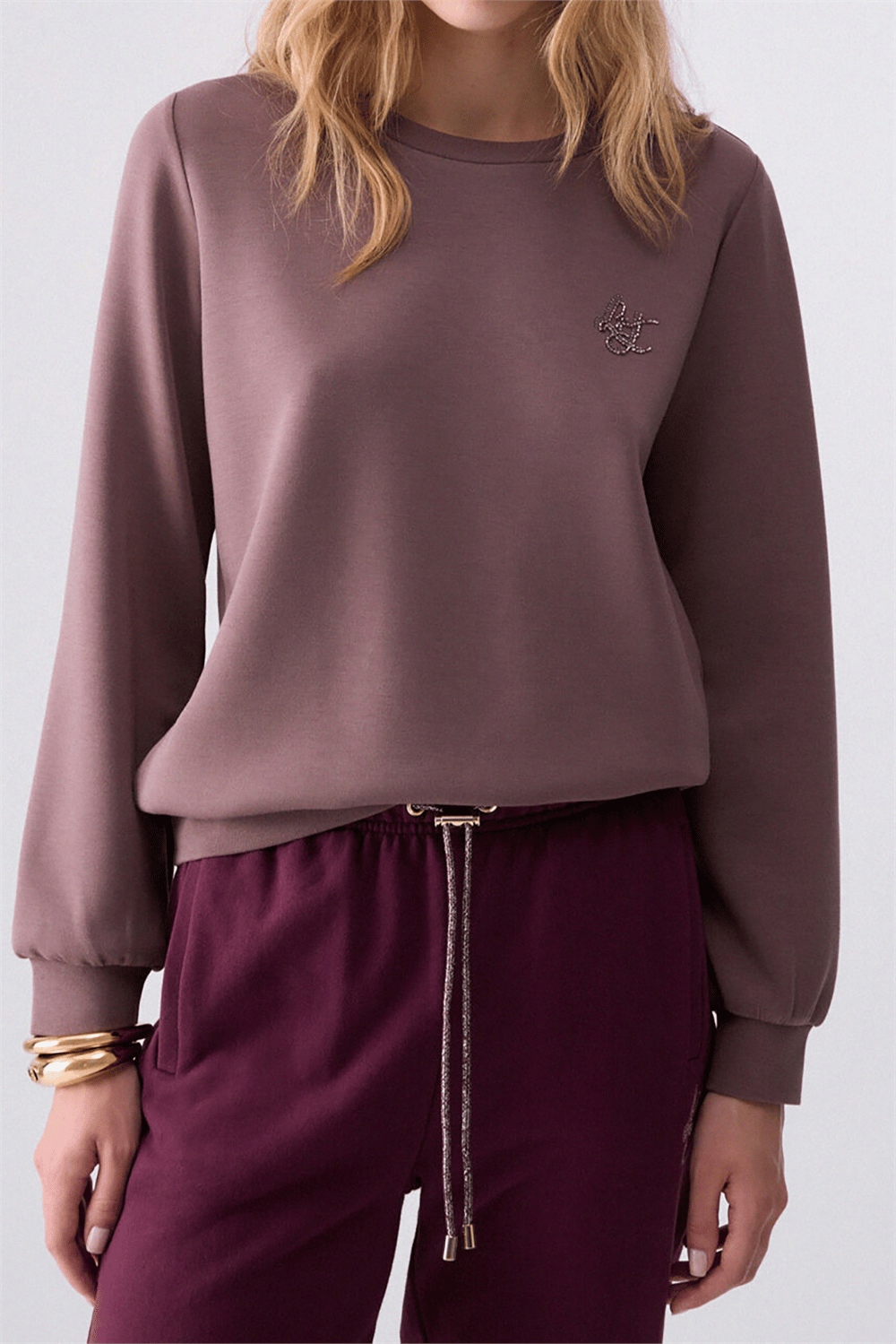 Liu Jo Felpa Chiusa Kadın Bisiklet Yaka Sweatshirt