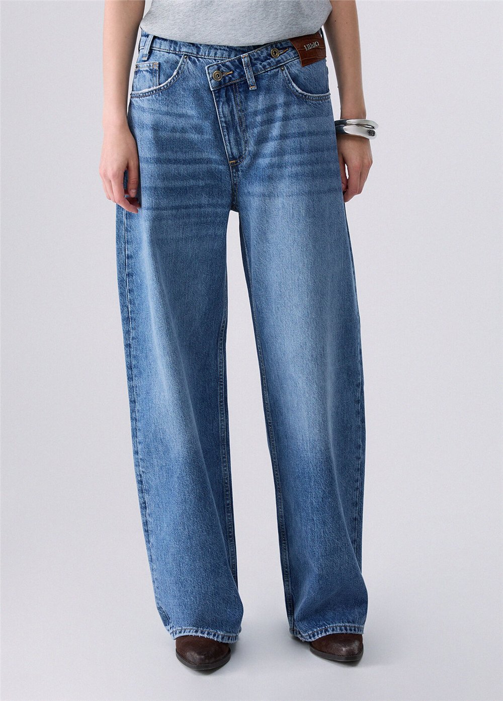 Liu Jo Pant.Straight Awry R Kadın Jean Pantolon