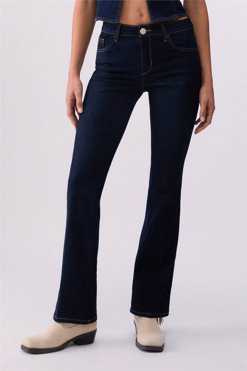 Liu Jo Pant. Boot Cut Belt H.W. Kadın Jean Pantolon Çok Renkli