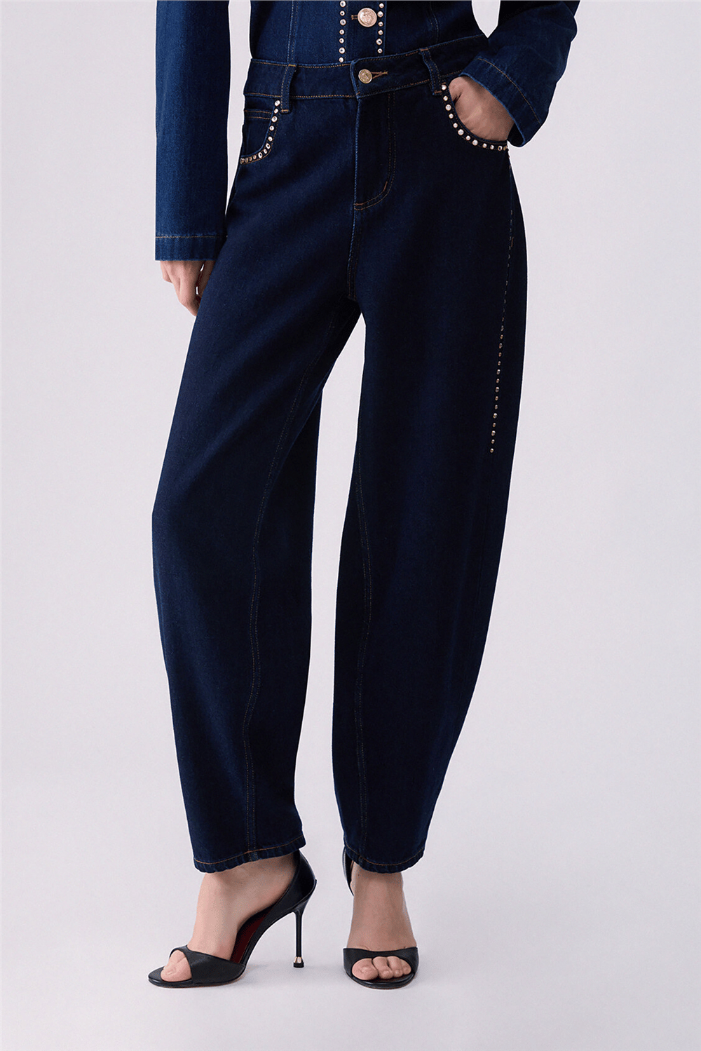 Liu Jo Pant.Barrel H.W. Kadın Jean Pantolon Çok Renkli