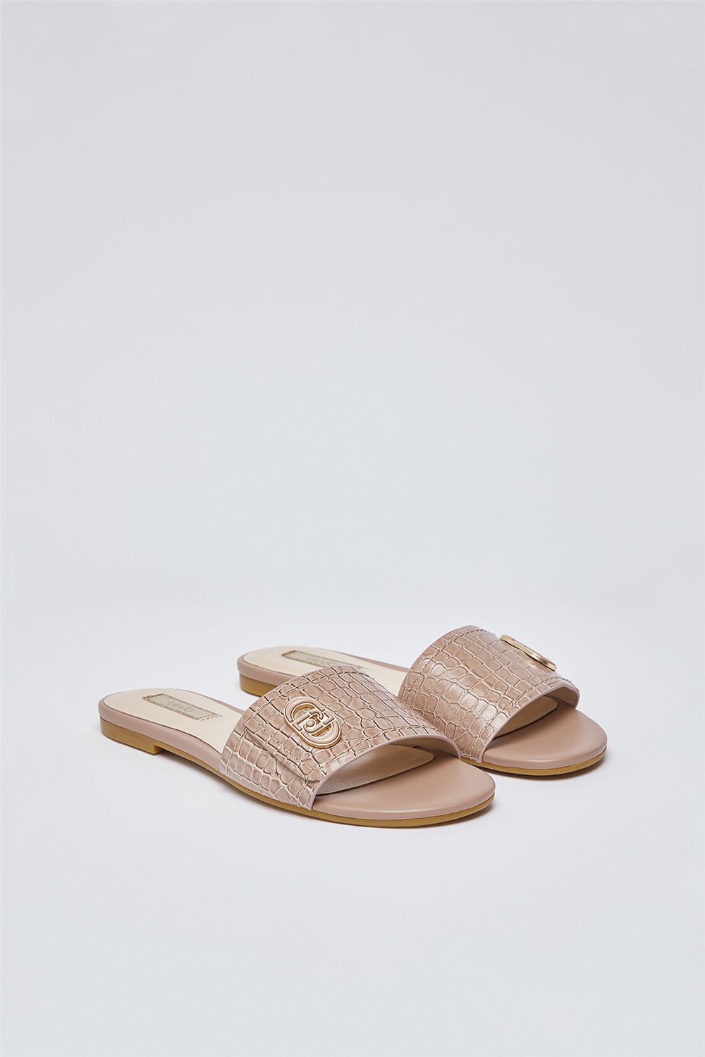 Liu Jo Sandy 03 Printed Cocco Spread Kadın Terlik Ten Rengi