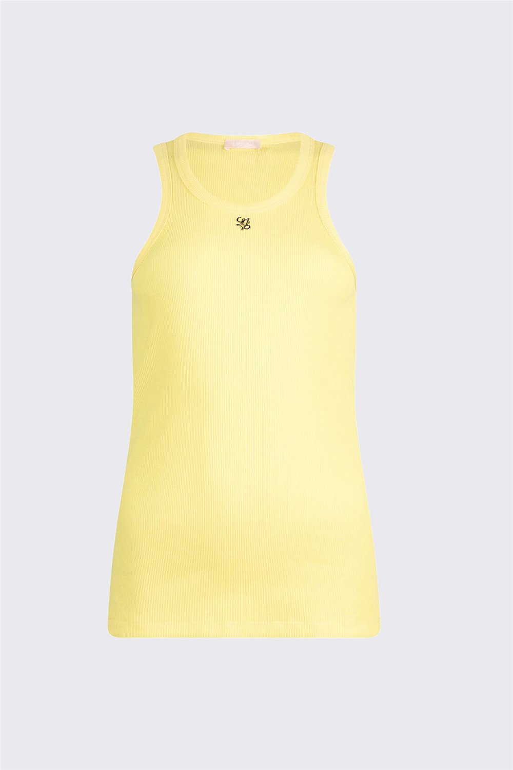 Liu Jo T-Shirt Moda S/M Kadın Bisiklet Yaka T-Shirt Sarı