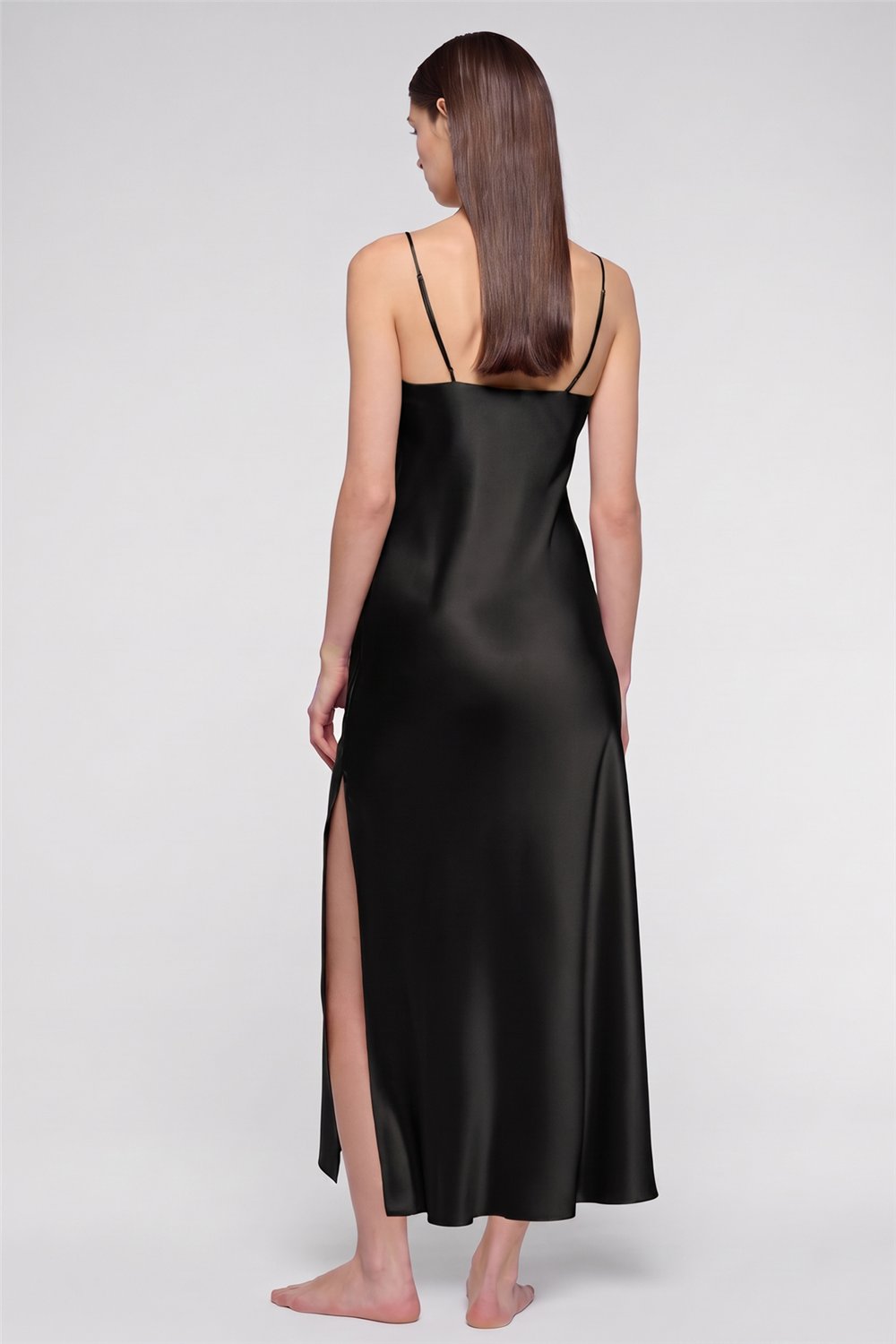 Luna di Seta Basic Seduction Negligee Kadın Gecelik Siyah