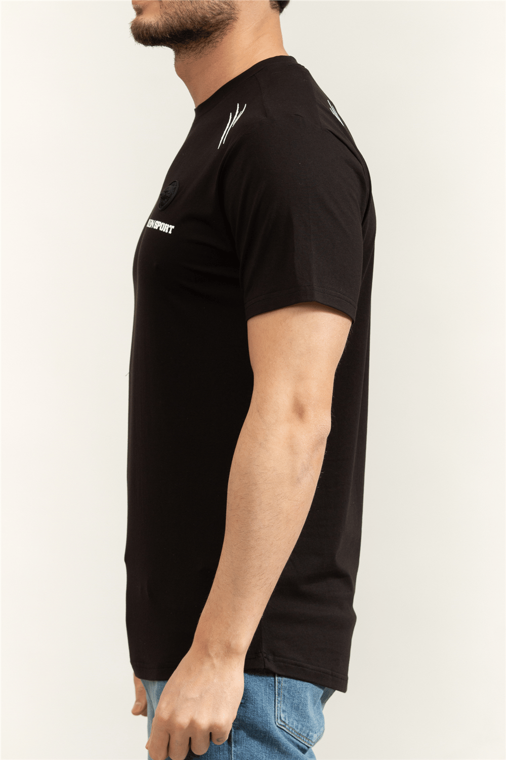 Plein Sport Cotton Breathable Round Neck T-Shirt Scratch Erkek Bisiklet Yaka T-Shirt