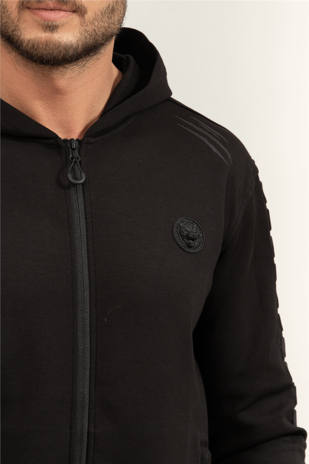 Plein Sport Embossed Hoodie Sweatjacket Erkek Kapüşonlu Sweatshirt