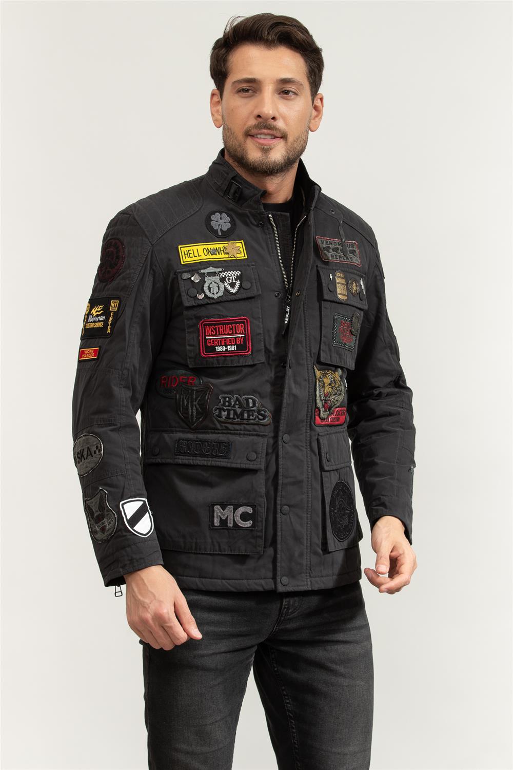 Replay Biker Erkek Mont