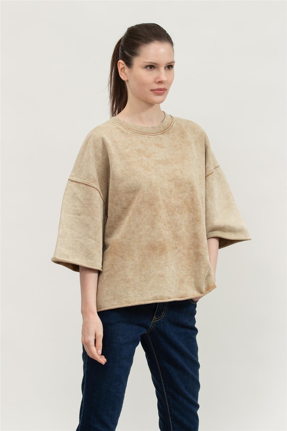 Replay Comfort Fit Kadın Bisiklet Yaka Sweatshirt