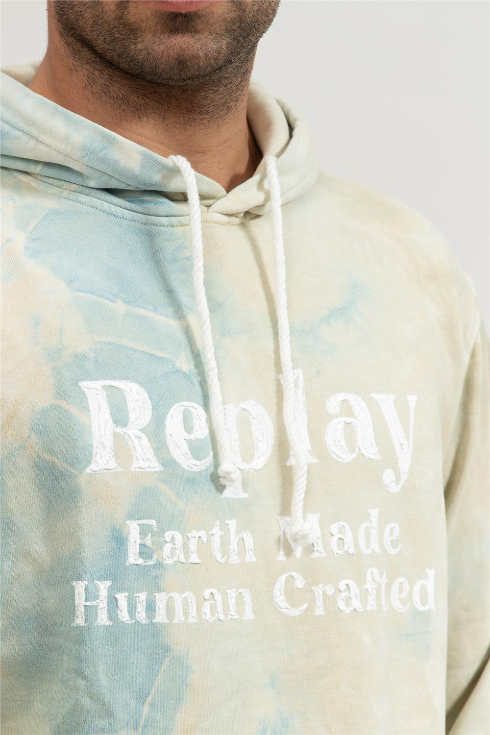 Replay Erkek Kapüşonlu Sweatshirt