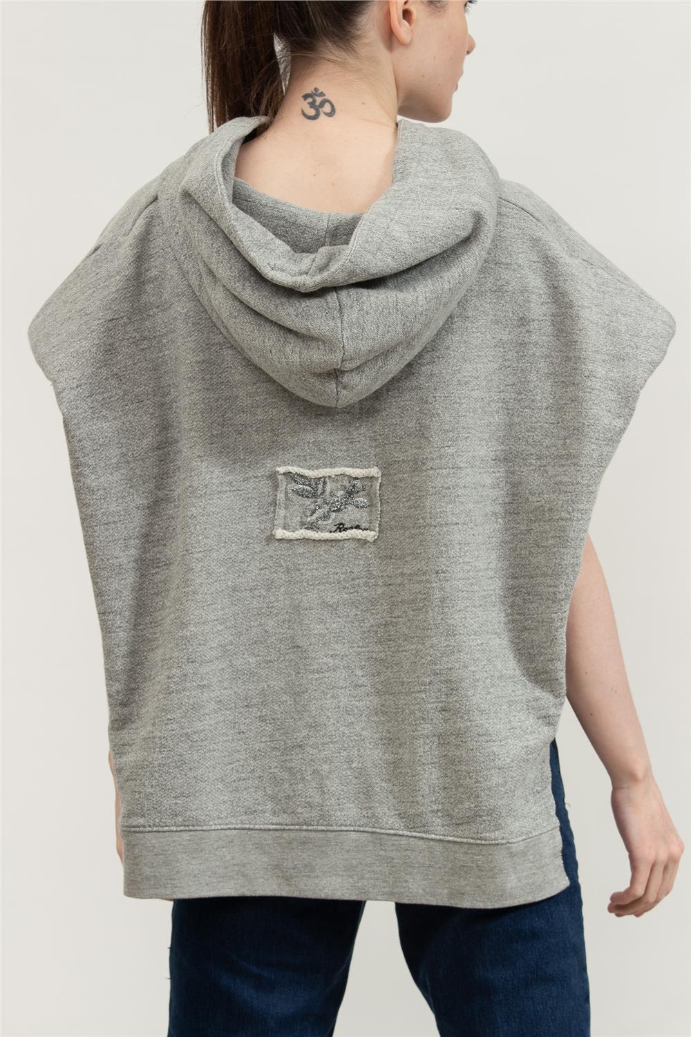 Replay Over Kadın Kapüşonlu Sweatshirt