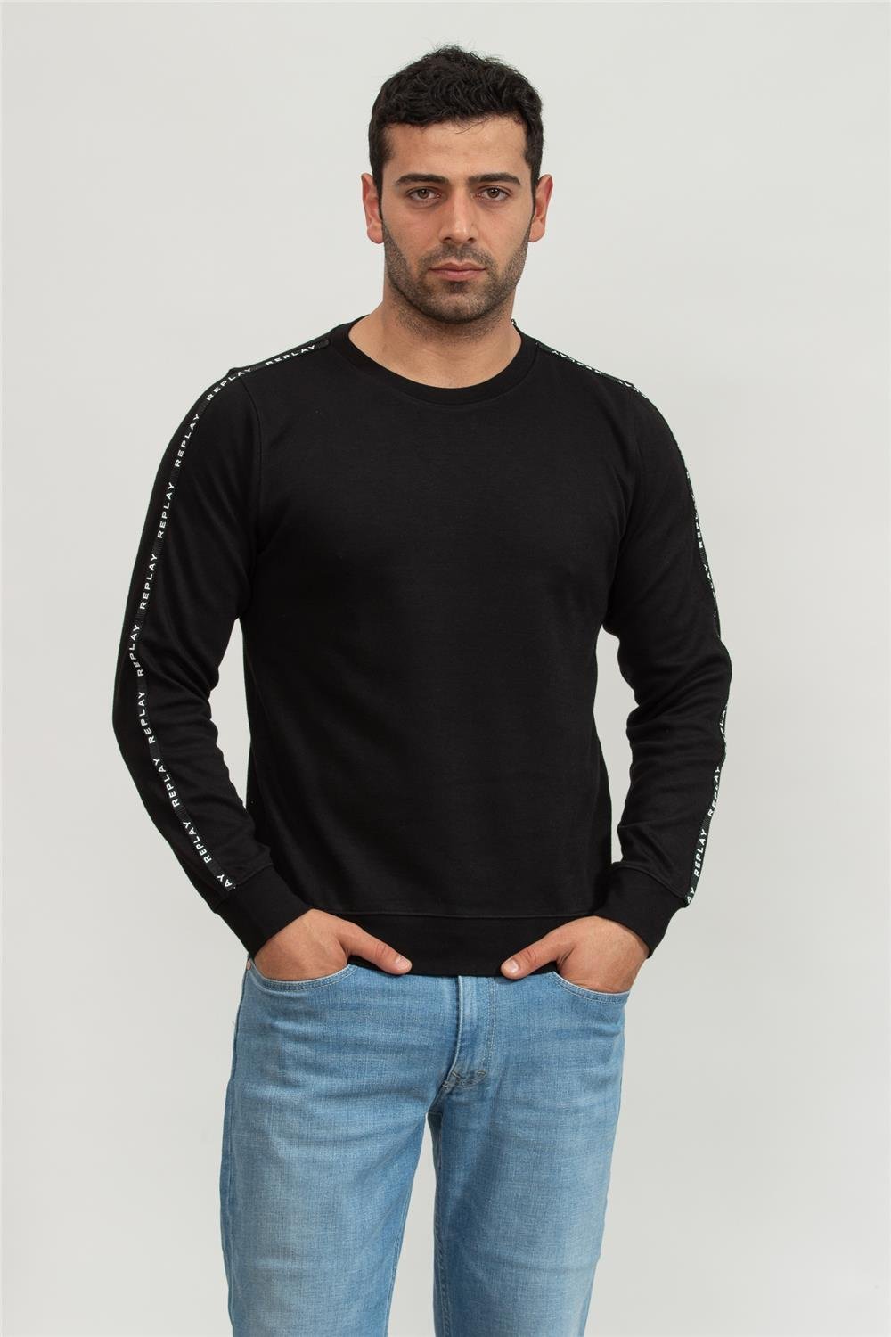 Replay Regular Erkek Bisiklet Yaka Sweatshirt