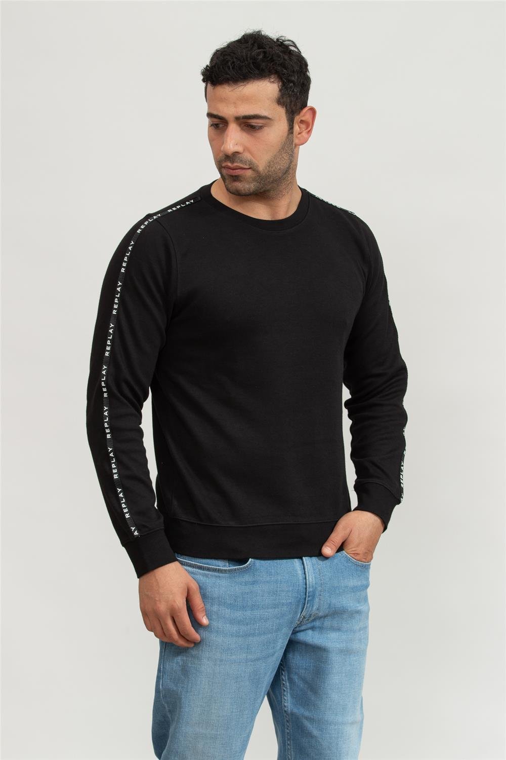 Replay Regular Erkek Bisiklet Yaka Sweatshirt
