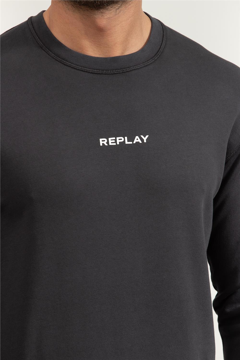 Replay Regular Erkek Bisiklet Yaka Sweatshirt