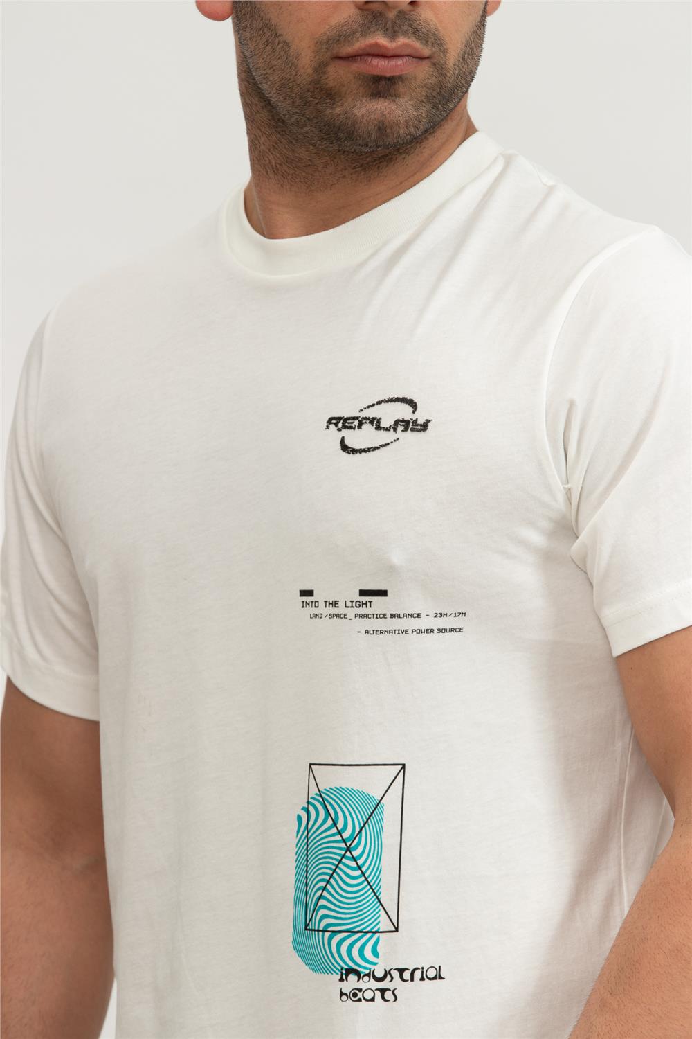 Replay Regular Erkek Bisiklet Yaka T-Shirt