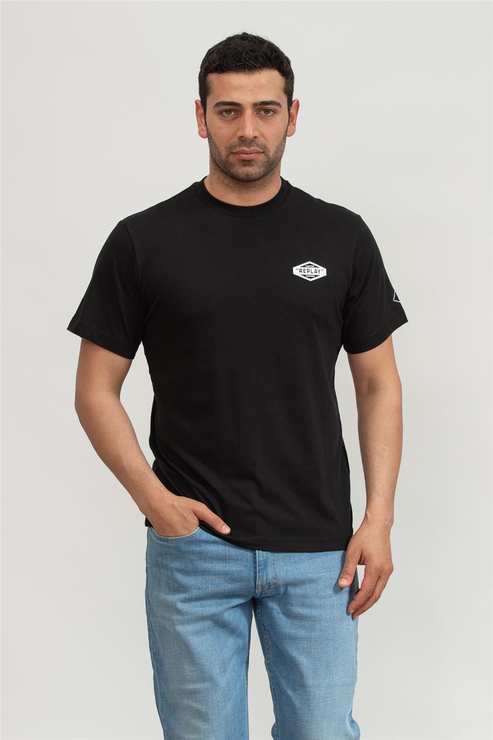 Replay Regular Erkek Bisiklet Yaka T-Shirt