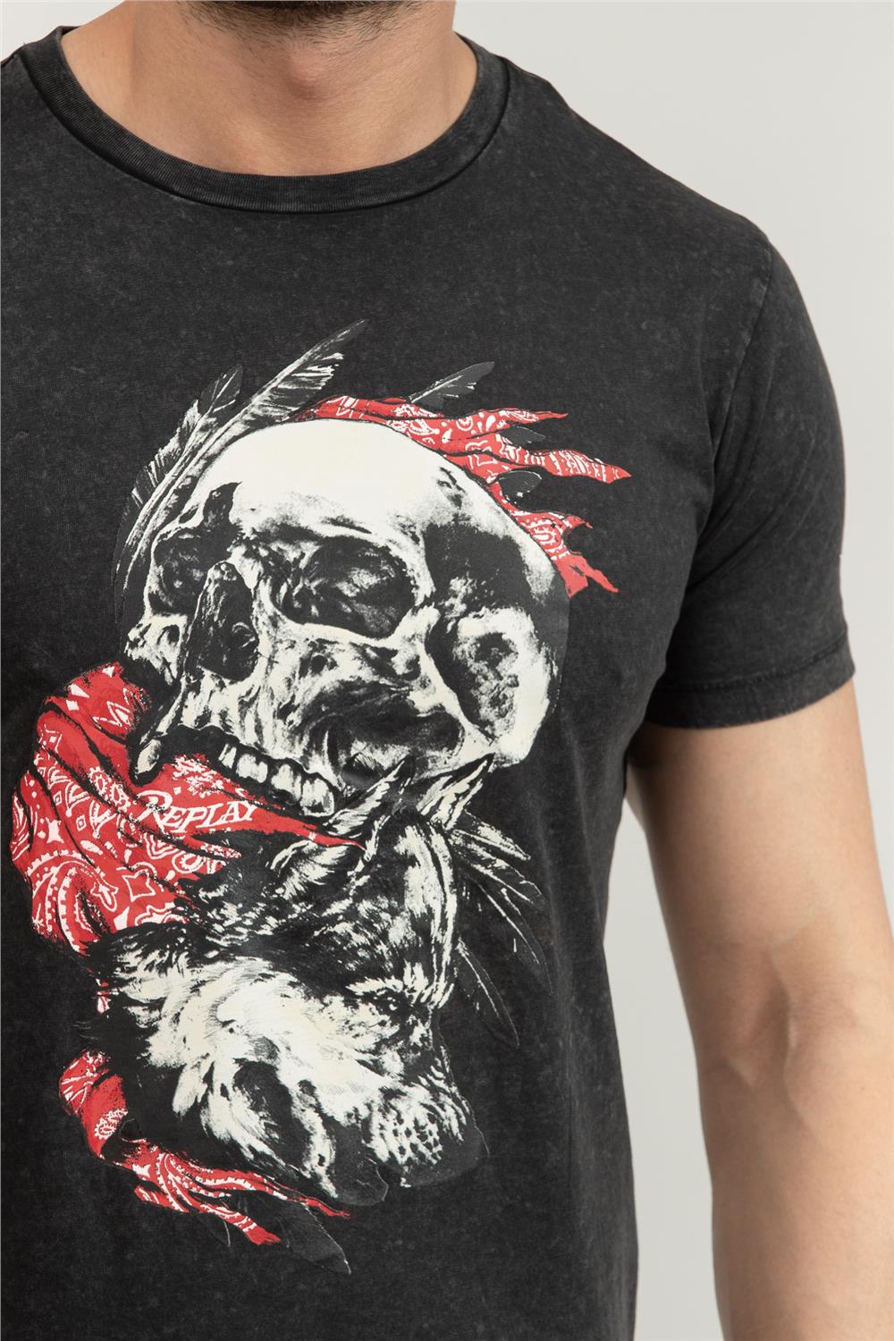 Replay Regular Erkek Bisiklet Yaka T-Shirt