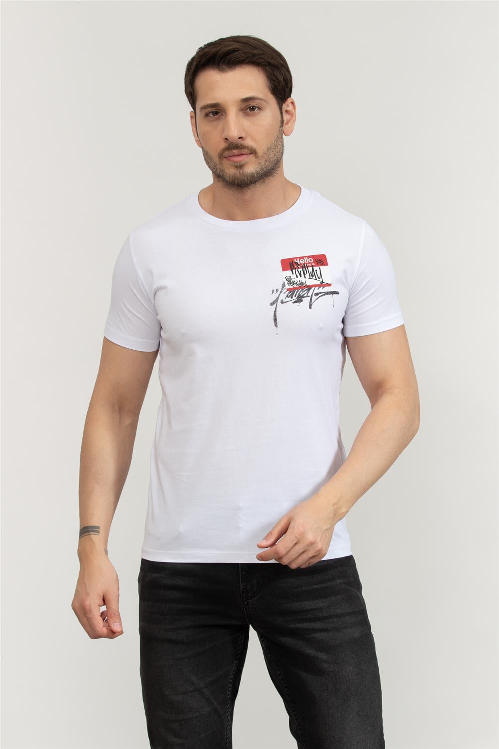 Replay Regular Erkek Bisiklet Yaka T-Shirt