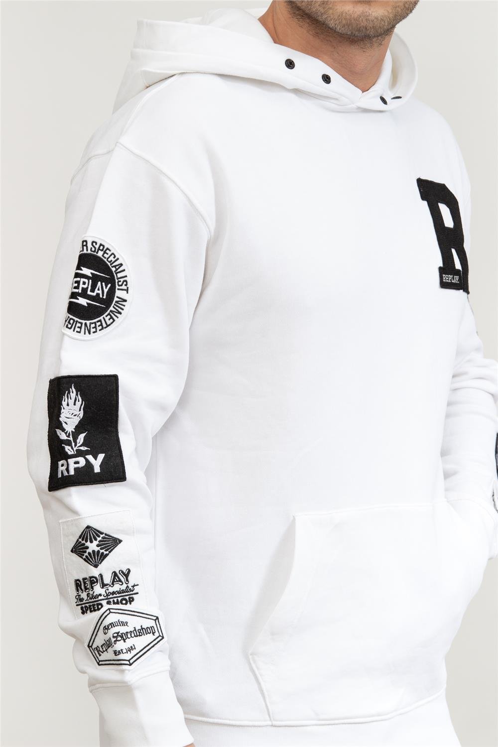 Replay Regular Erkek Kapüşonlu Sweatshirt