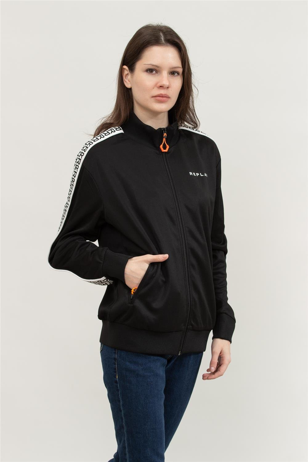 Replay Regular Kadın Fermuarlı Sweatshirt