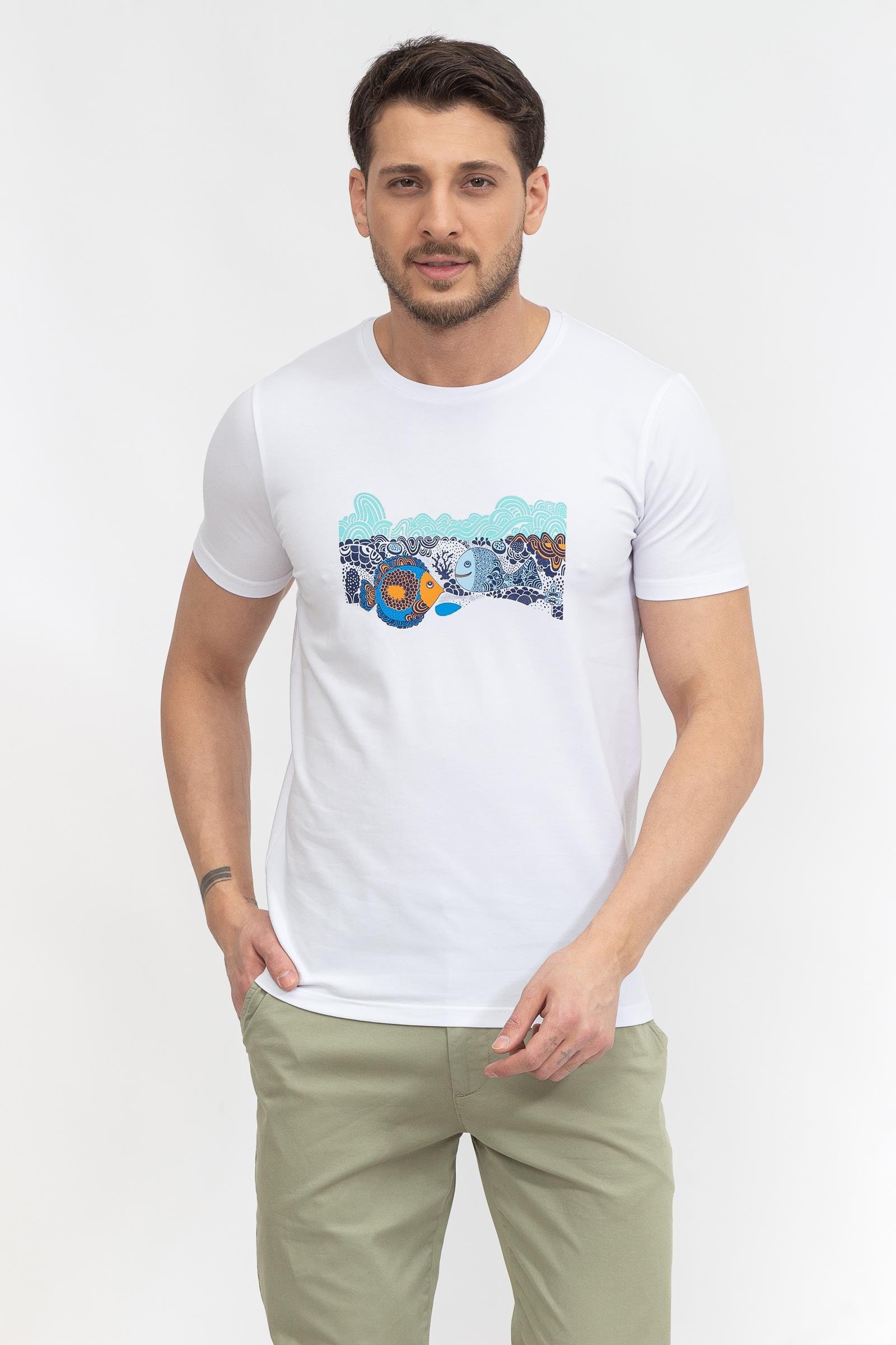 Stamati's Erkek Bisiklet Yaka T-Shirt