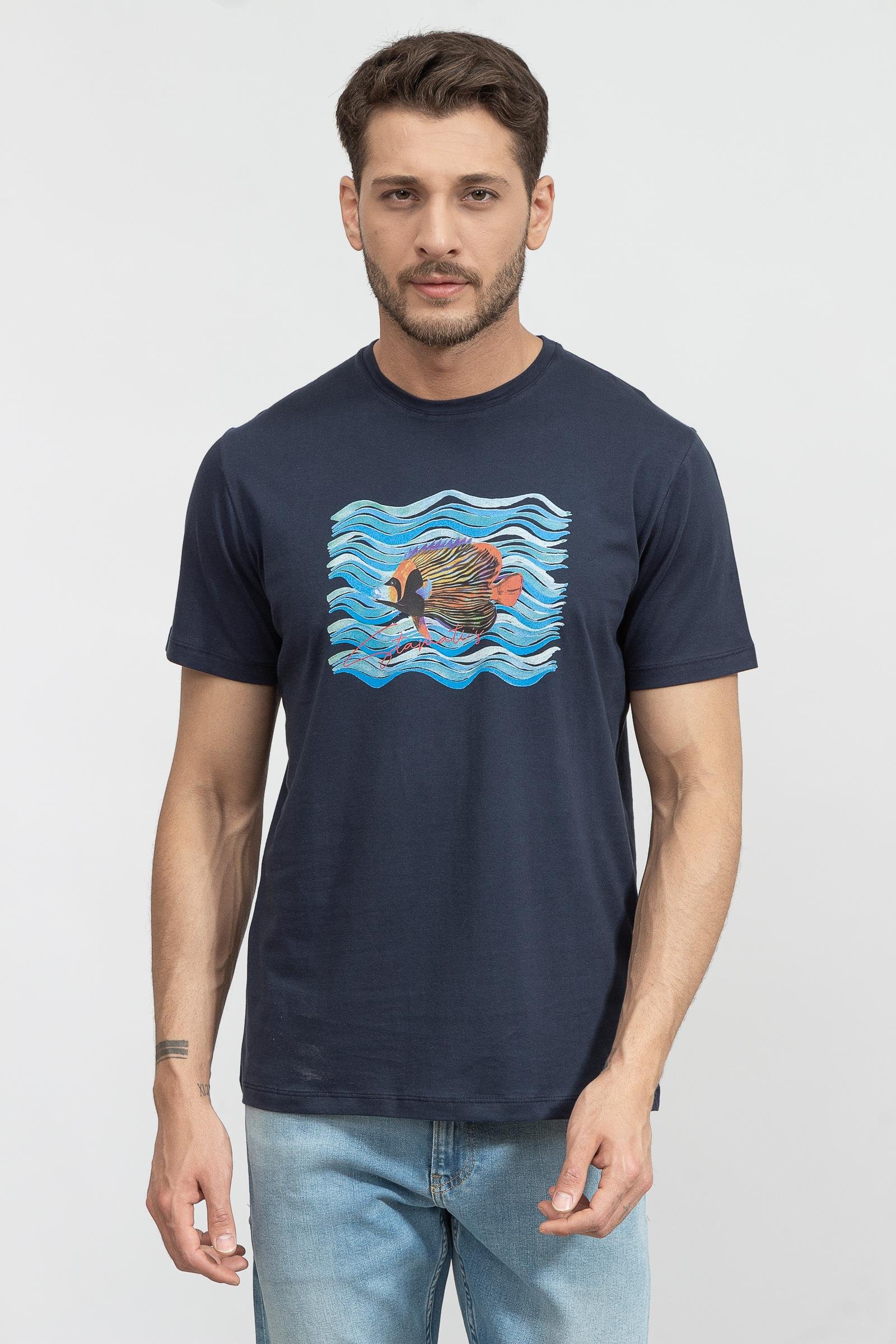 Stamati's Erkek Bisiklet Yaka T-Shirt